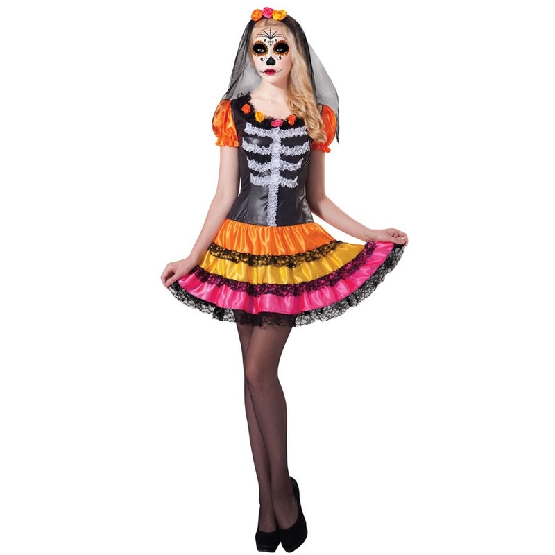 Flowergirl Dia de los Muertos ladies costume