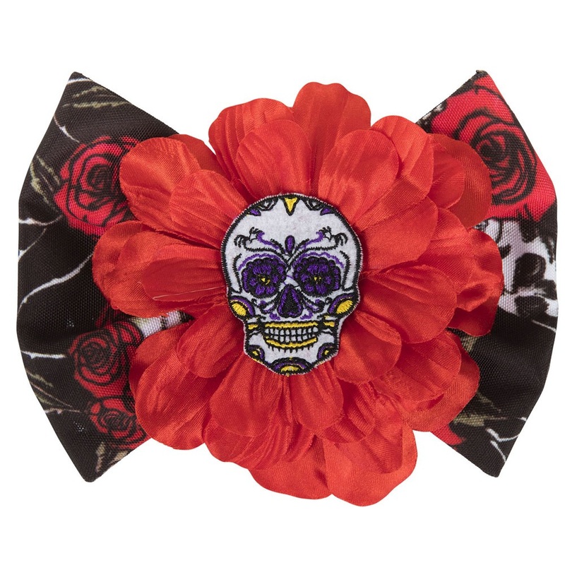 Flowery Roswitha skull hair clip
