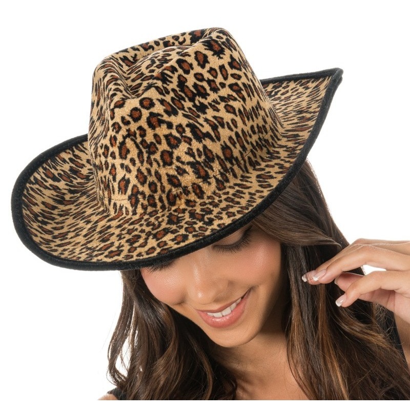 leopard print cowboy hat