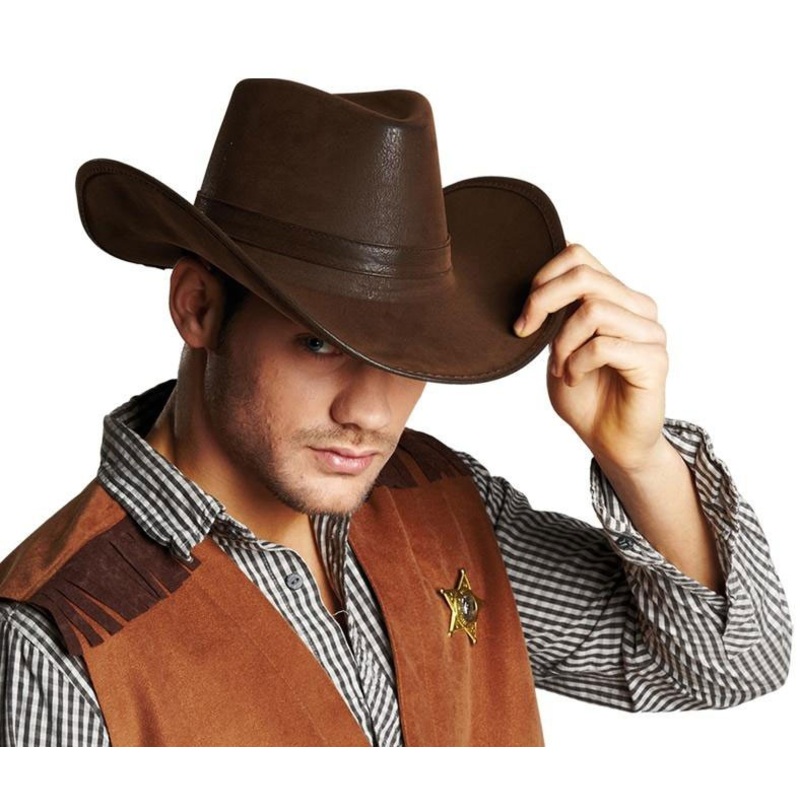 Morris western cowboy hat in leather look