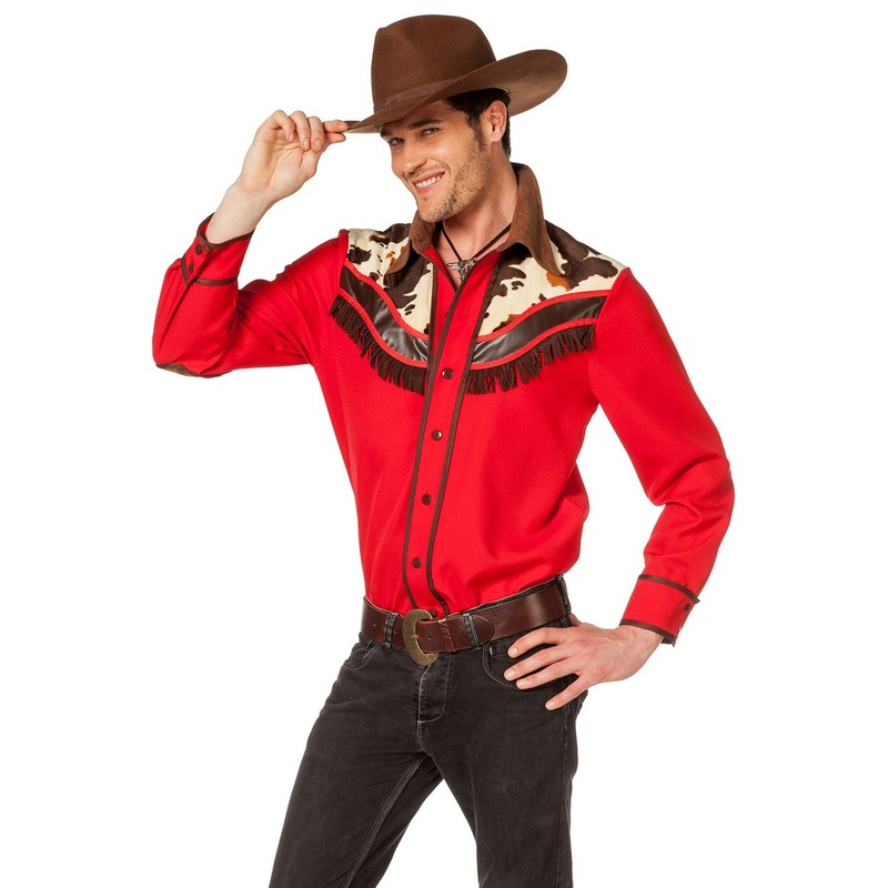 Red country boy men's shirt 48