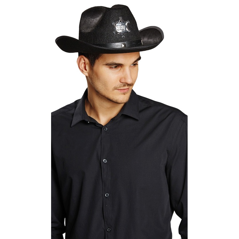 Sheriff cowboy hat with rivets 58