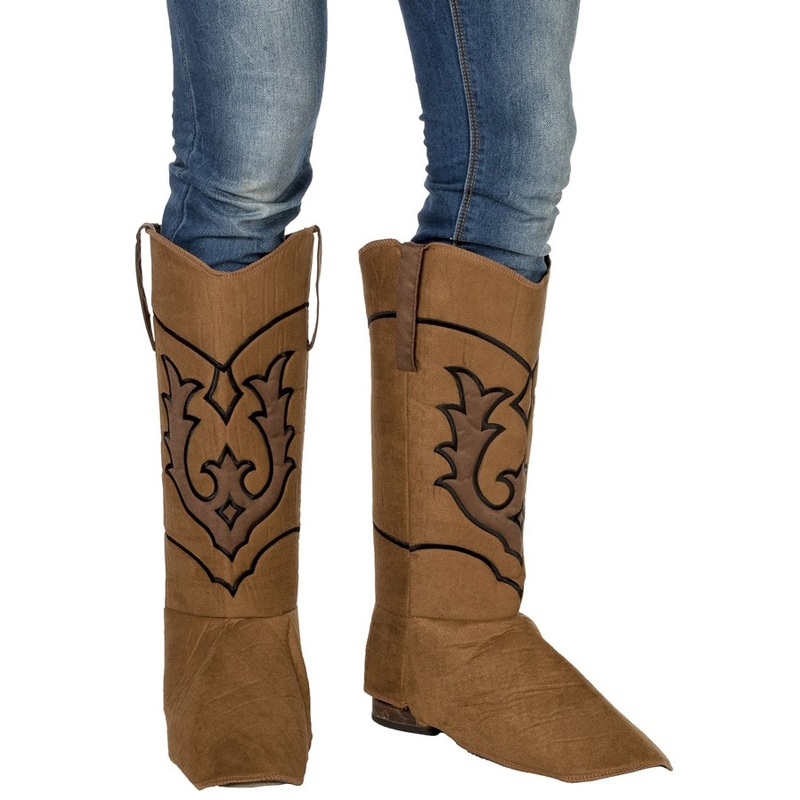 Shoe cover cowboy boots brown