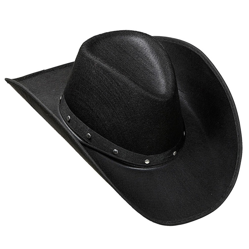 Studded cowboy hat black
