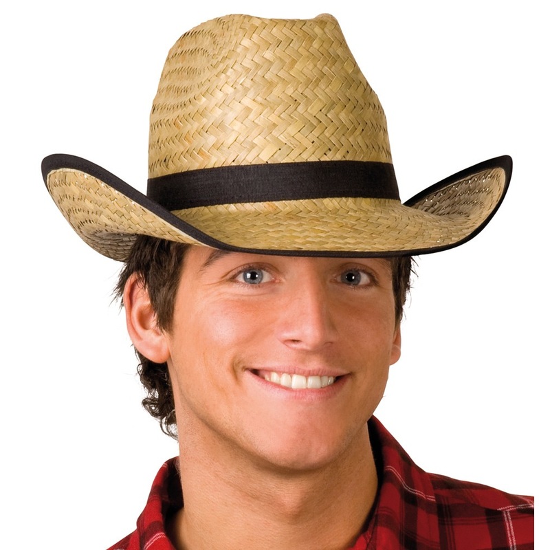 Unisex straw hat with ribbon