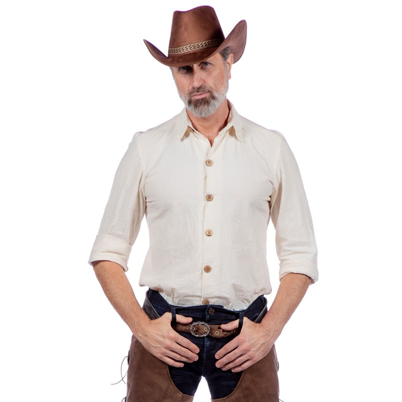 Western cowboy shirt cream deluxe 48