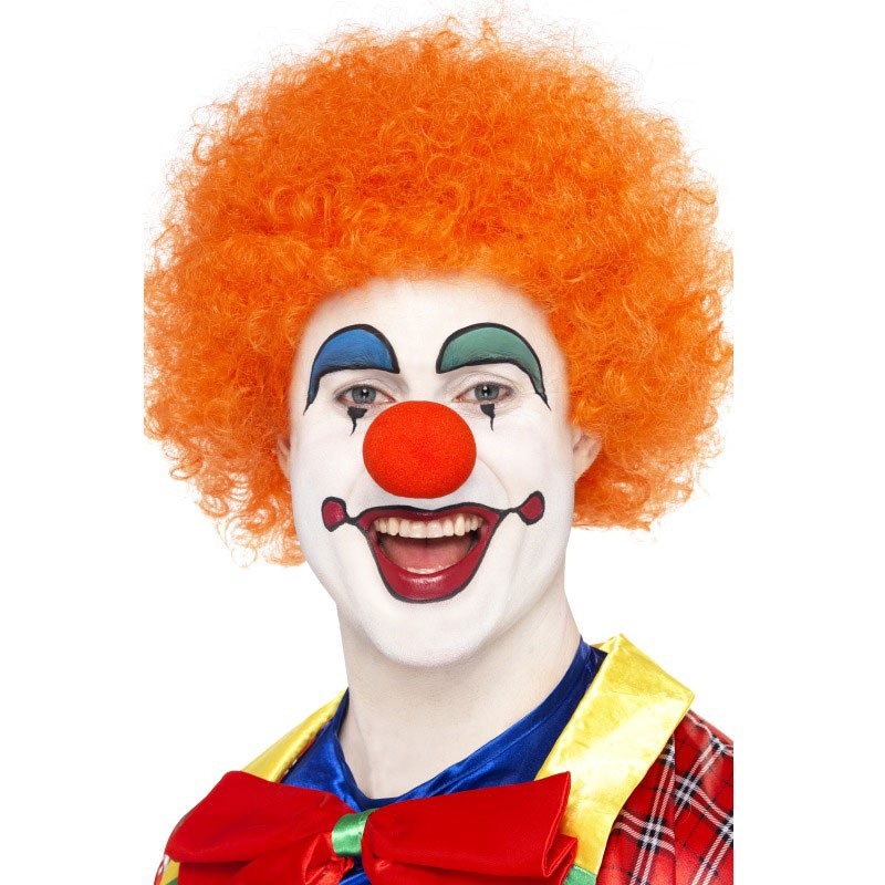 Afro clown wig orange