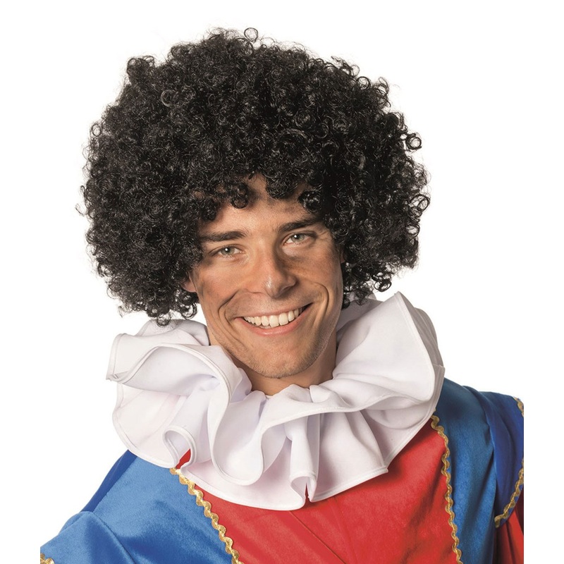 Black curly head wig