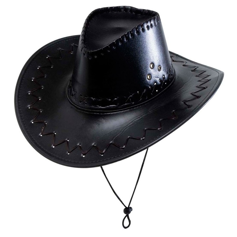 Black stitching hat