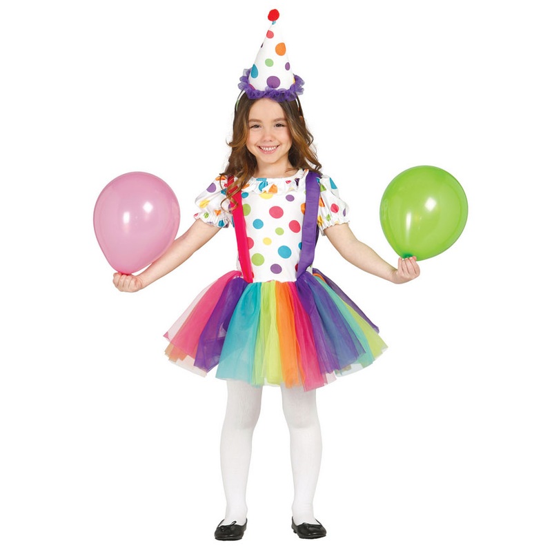 Circus dots clown girl costume