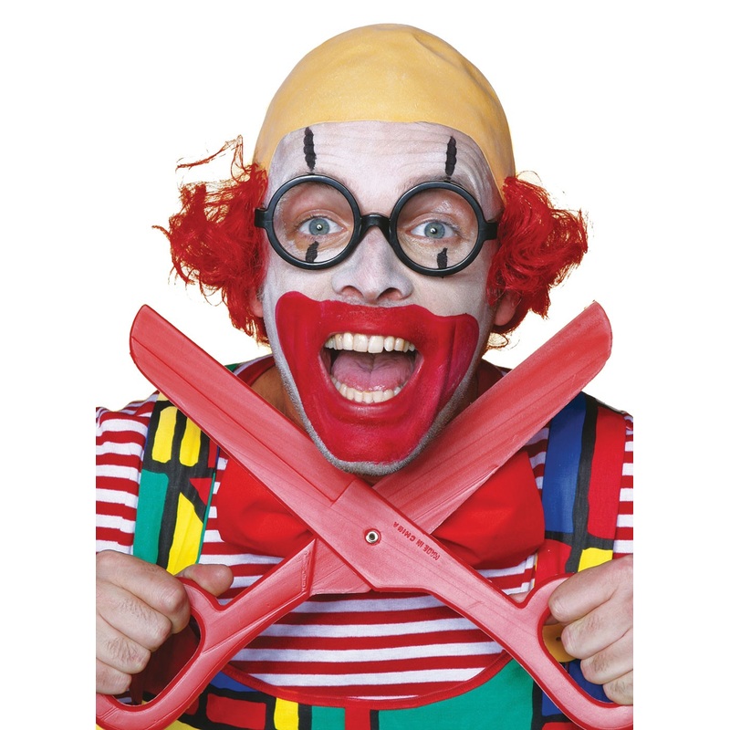 Clown men's wig with half bald head