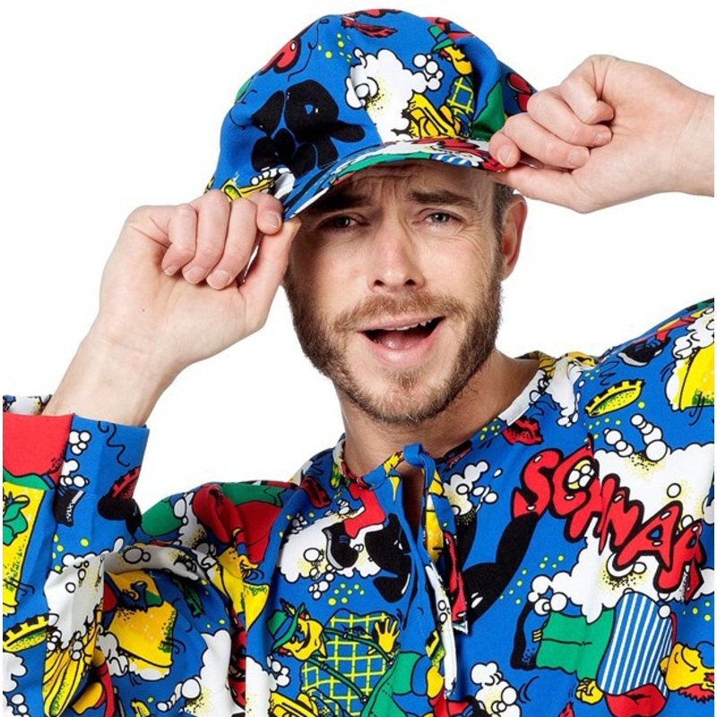 Colorful cartoon newsboy cap