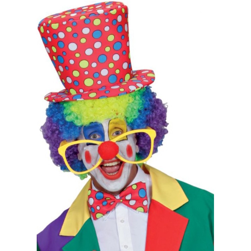 Colorful clown nose glasses