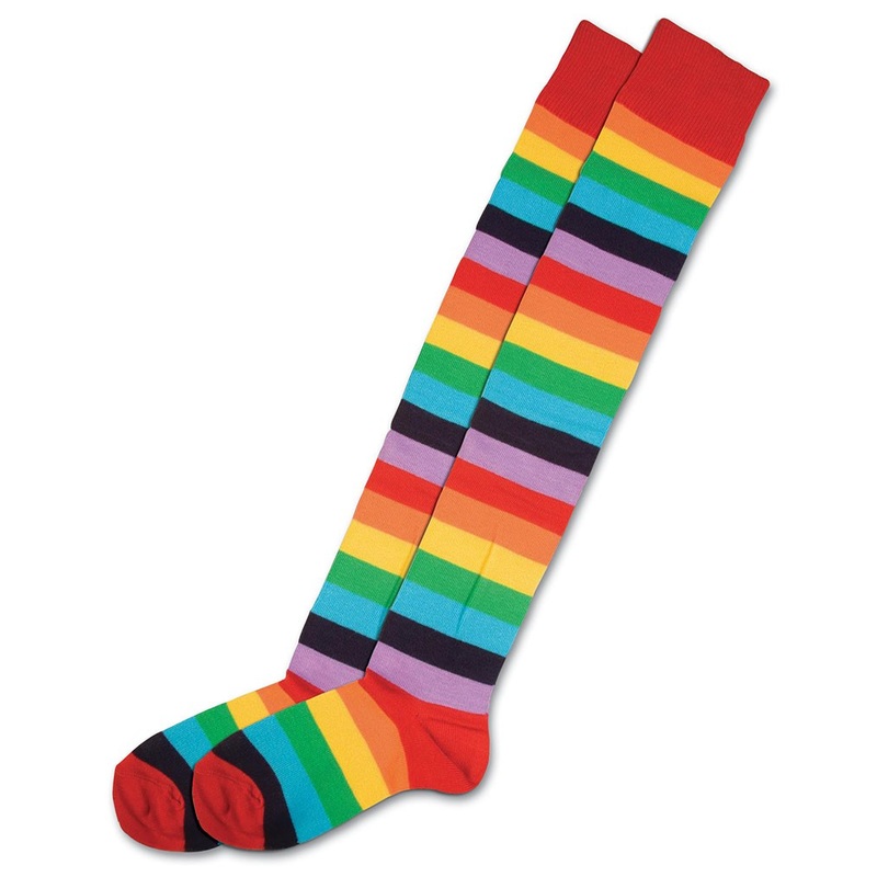 Colorful rainbow stockings