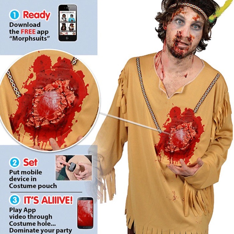 Digital Indian costume with a beating heart M