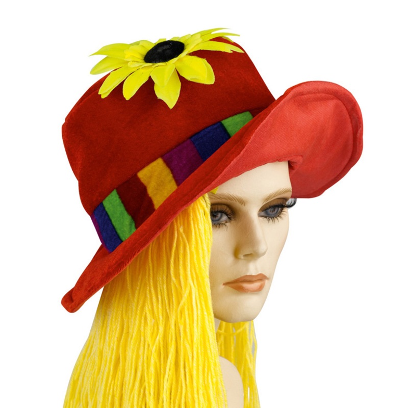 Flower power hippie hat