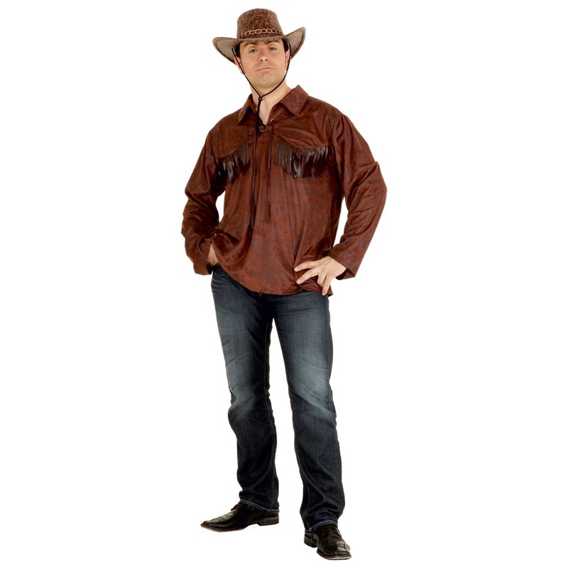 Jeff western shirt in brown 46-48