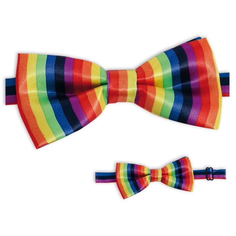 Rainbow colorful party bow tie to tie
