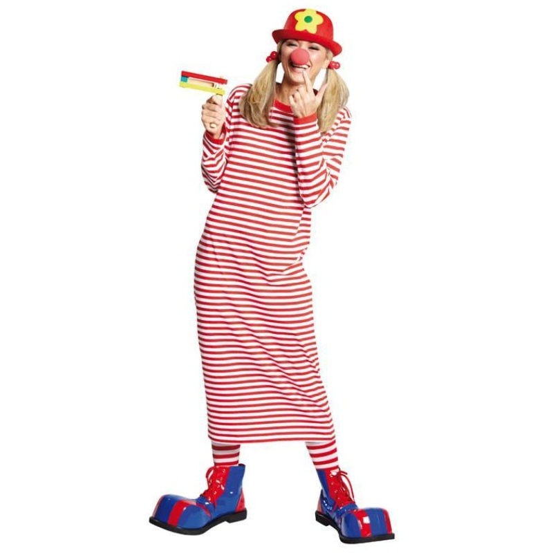 Red and white striped clown shirt Ortensia 5