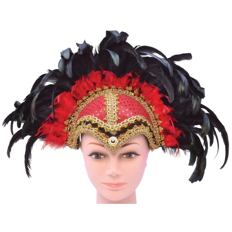 Red Brazilian feather headdress