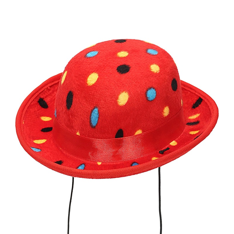 Red clown mini hat points parade