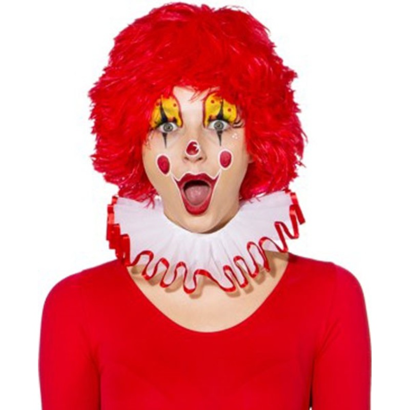Red clowns tulle collar