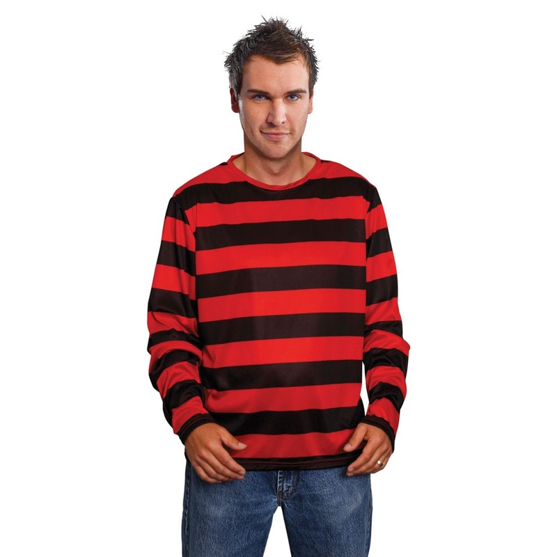 Sweater with stiff black red