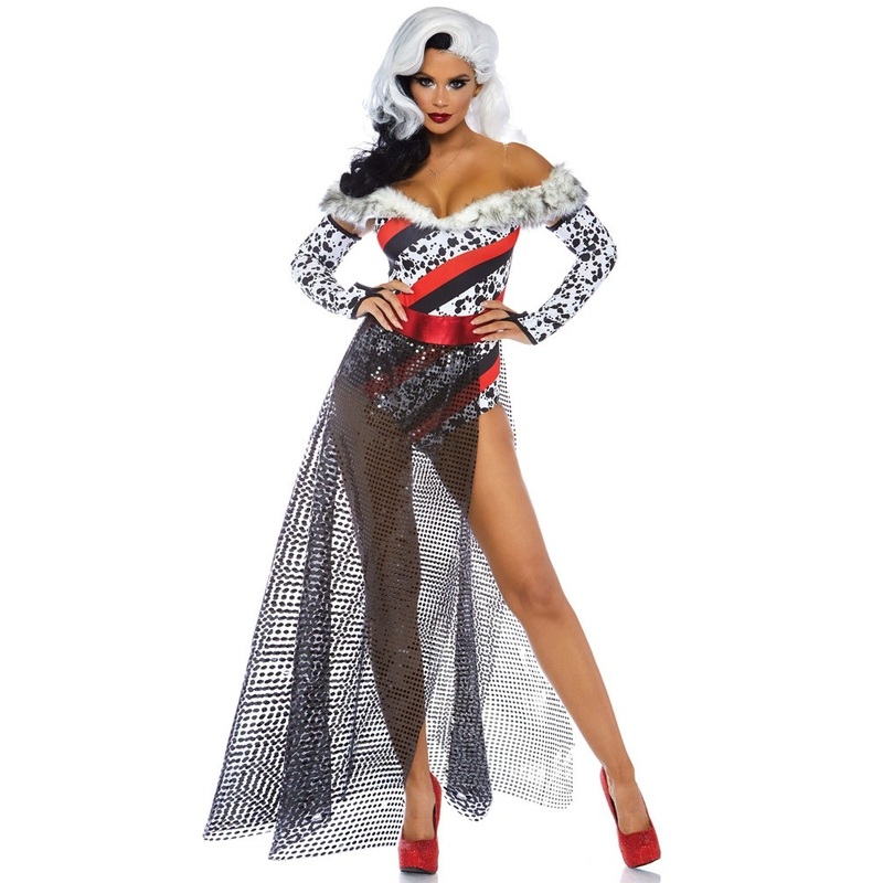 Wicked Dalmatian Lady Deluxe Costume S