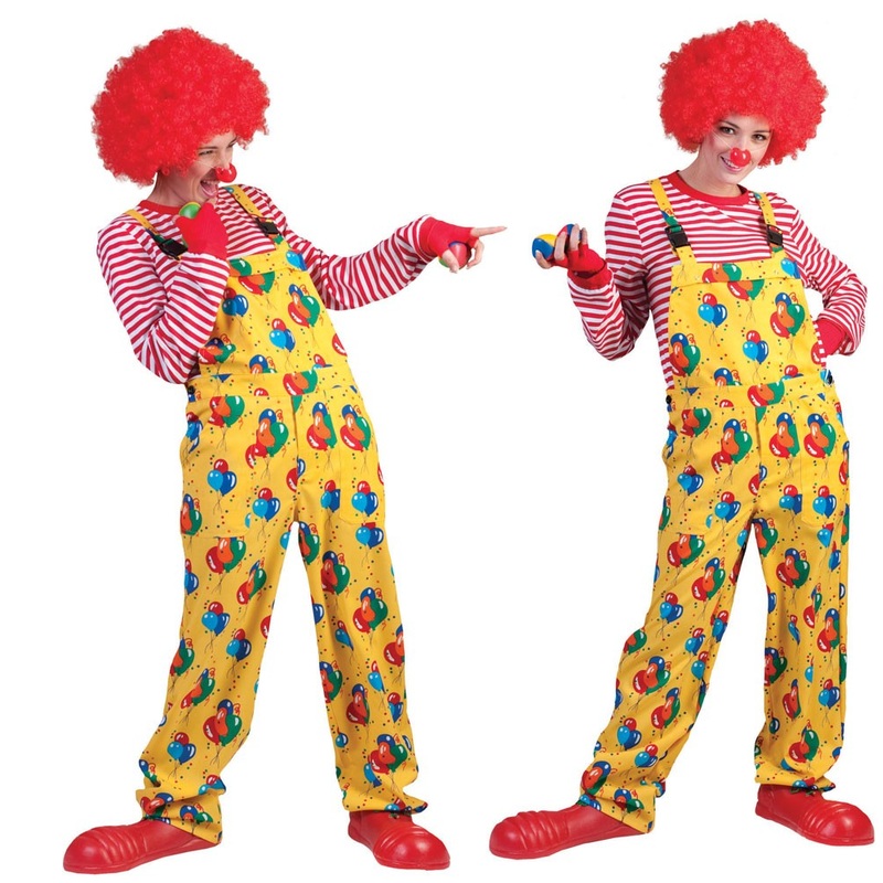 Yellow clowns balloon dungarees 48-50
