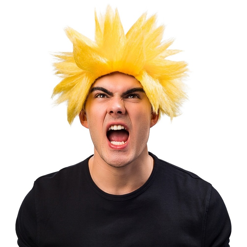 Yellow Dragon Fighter Cosplay Wig