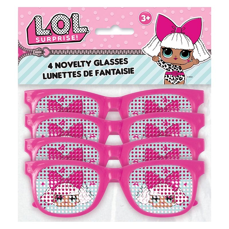 4 LOL Surprise party glasses