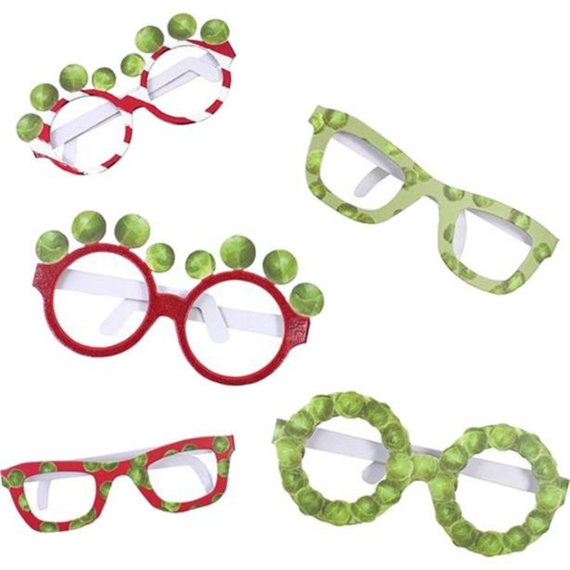 6 fun glasses Christmas Brussels sprouts