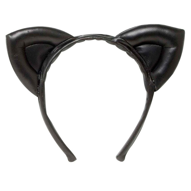 Cat Ears Headband Made of Synthetic Leather