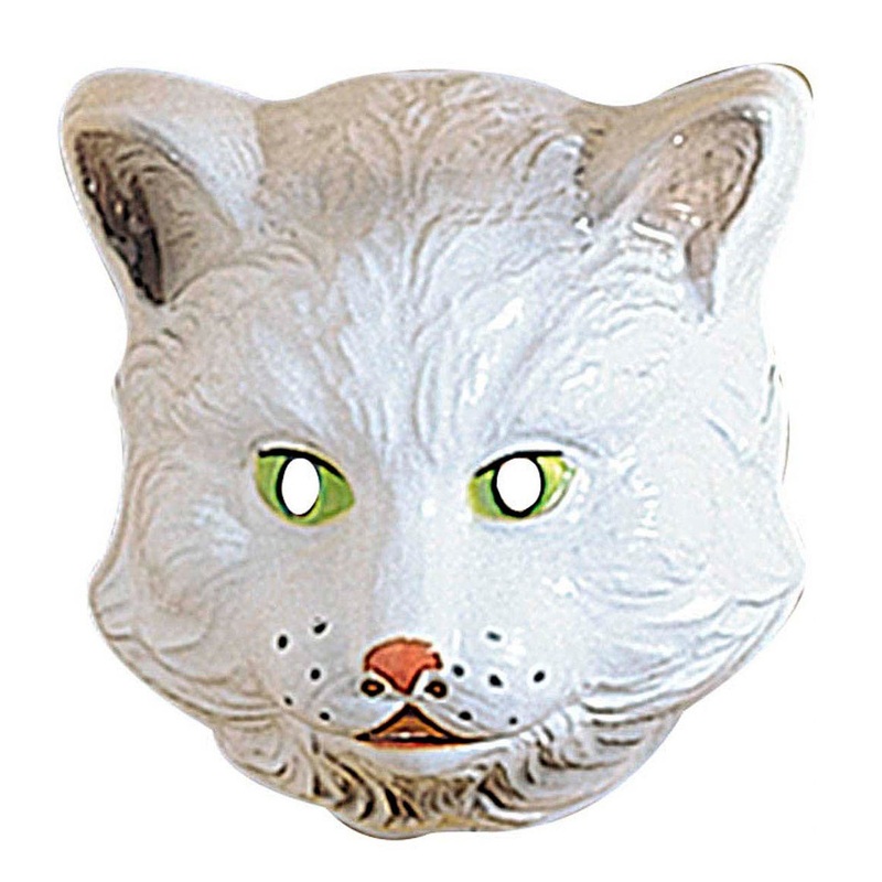 Cat mask white tiger for children