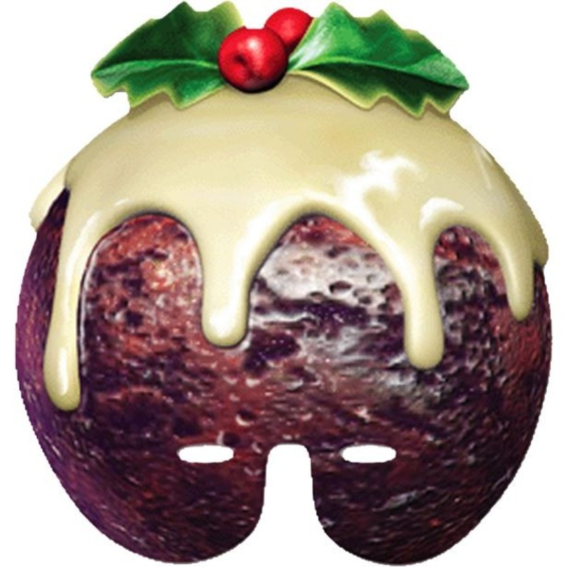 Christmas pudding paper mask