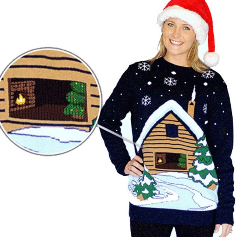 Christmas sweater with special effect for women S