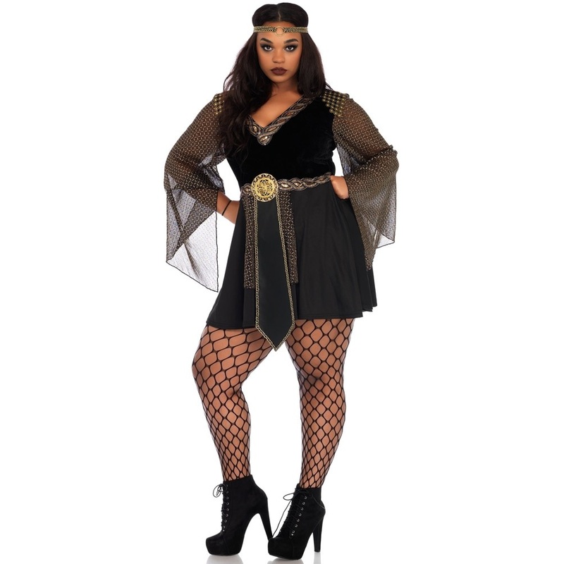 Dark warrior lady plus size costume for women XL-XXL
