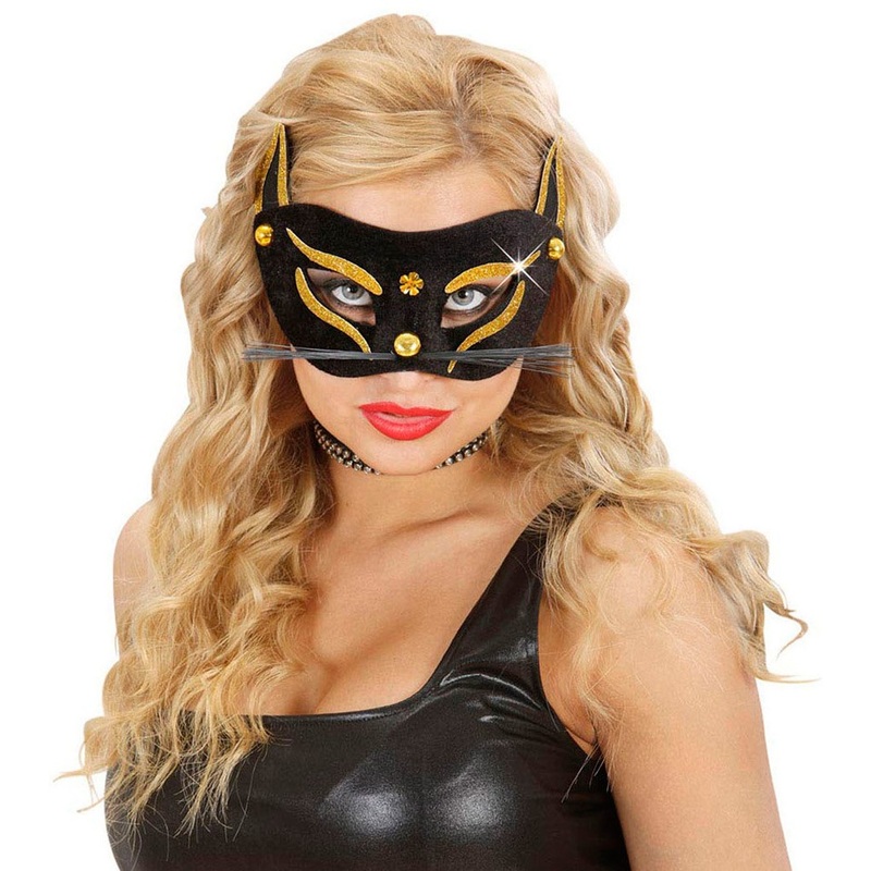 Gold cats eye mask