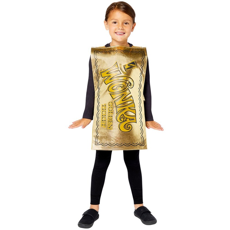 Golden ticket costume for children