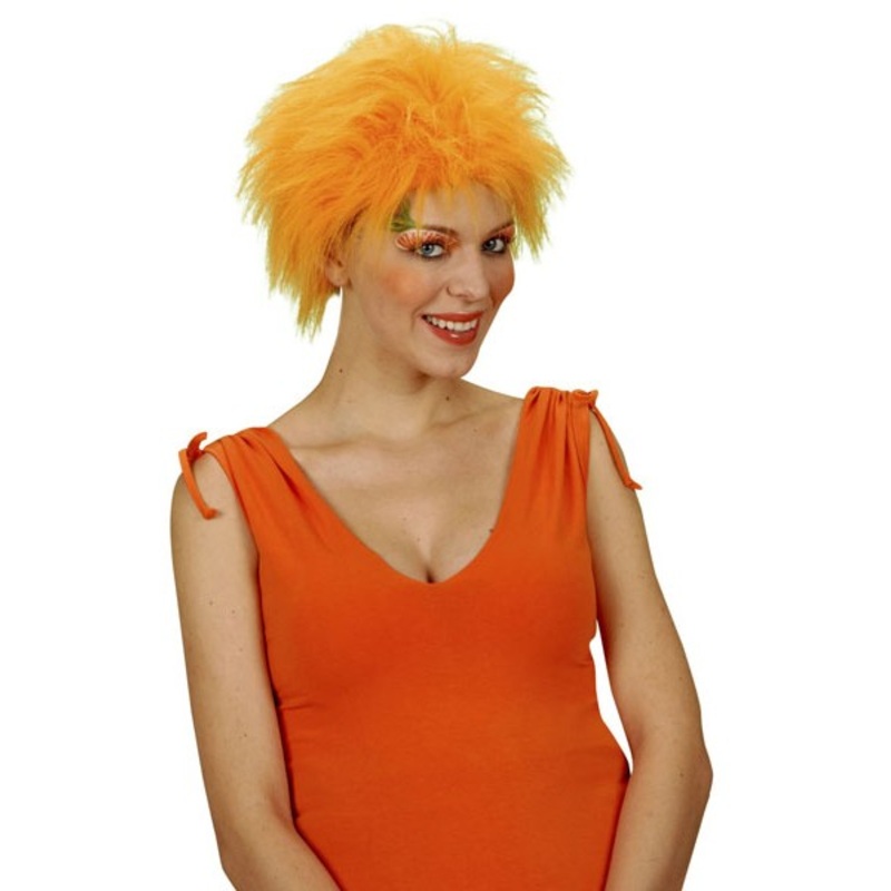 Orange curly head wig
