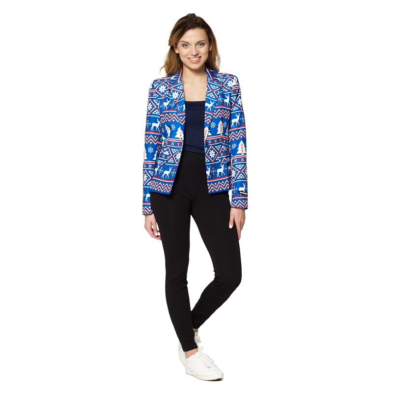 Suitmeister Blazer Christmas Blue Nordic S