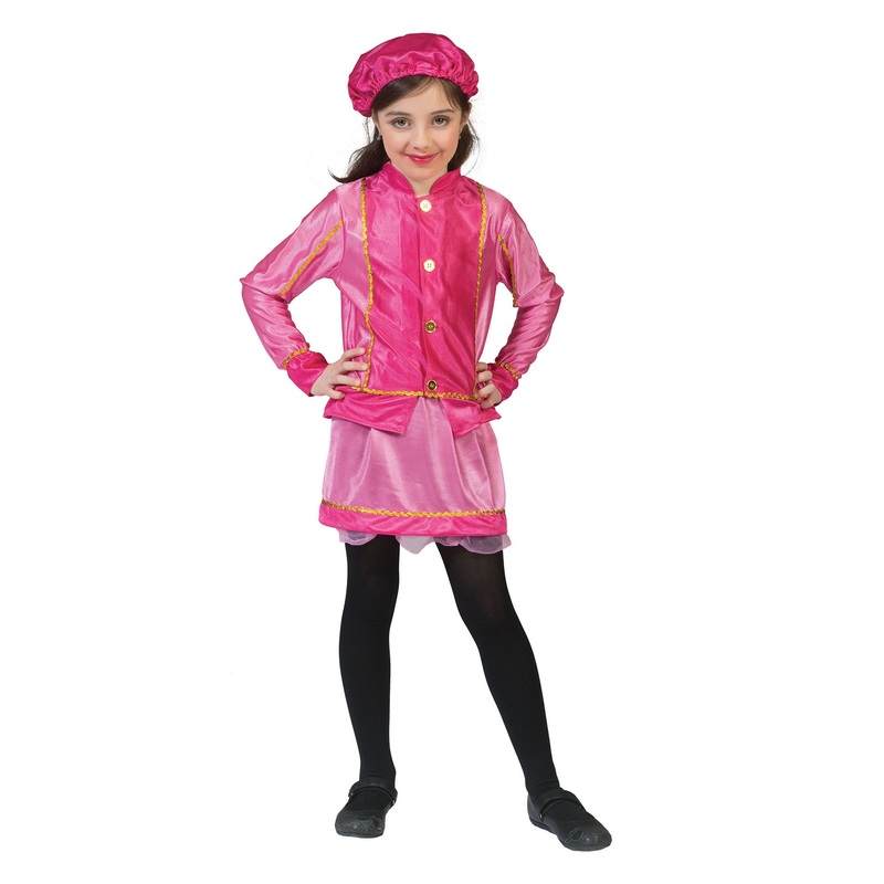 Zwarte Piet Nikolaushelferin girls costume pink 116