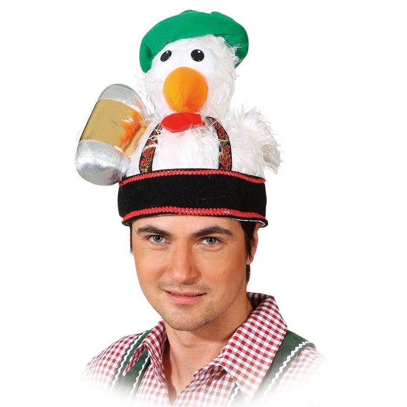 Bird hat with beer mug