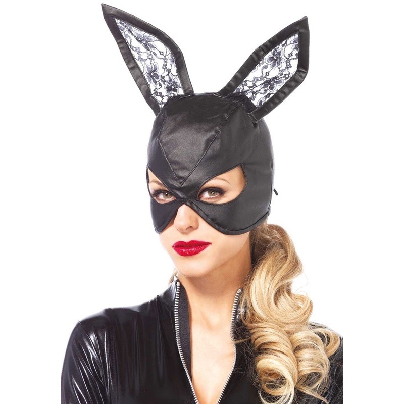 Bunny mask with lace optics