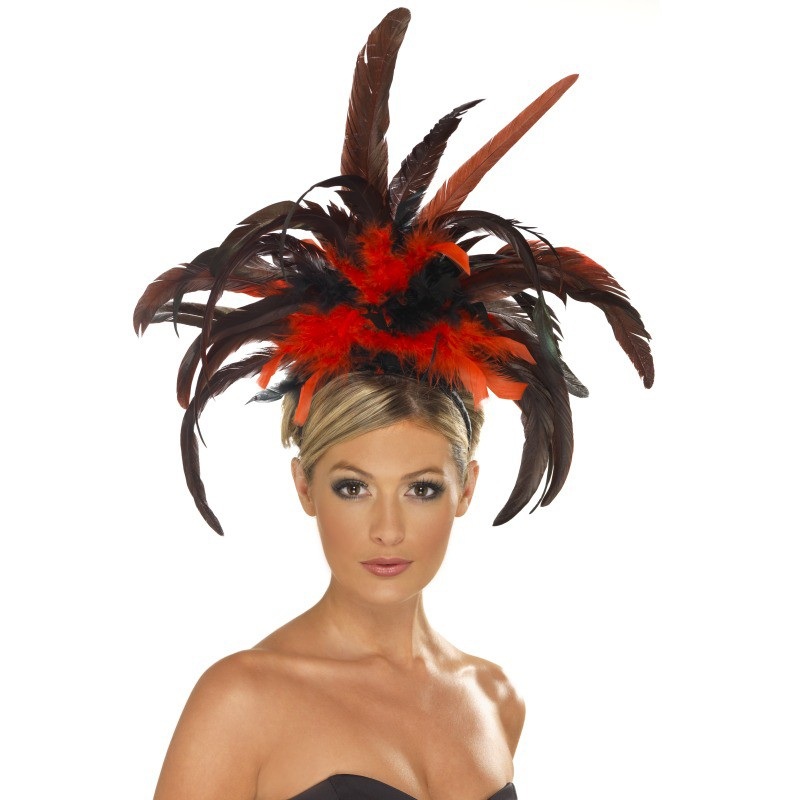 Burlesque feather headdress for women