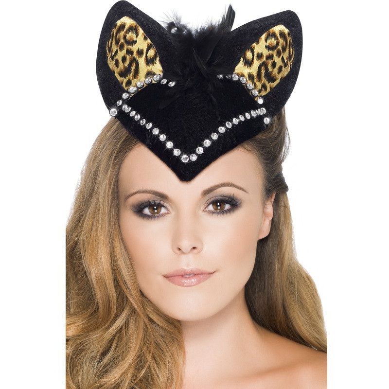 Cute burlesque kitten cap