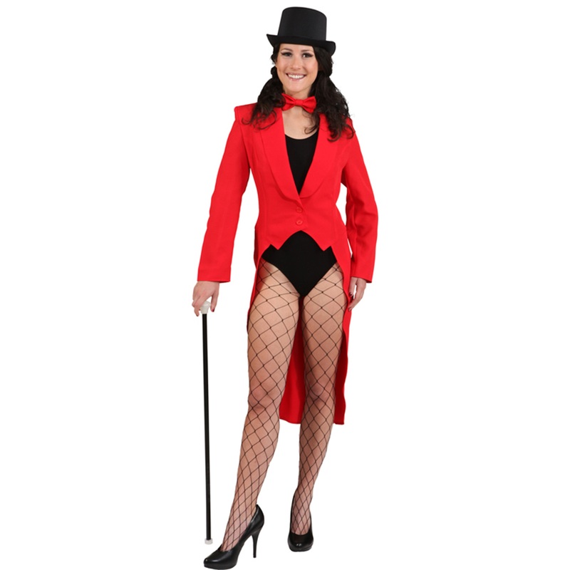 Elegant red women's tailcoat 38-40