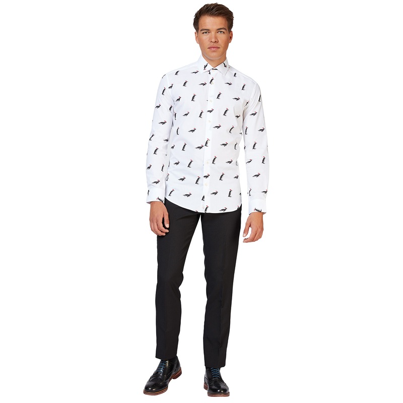 OppoSuits shirt Christmas Penguins 35-36