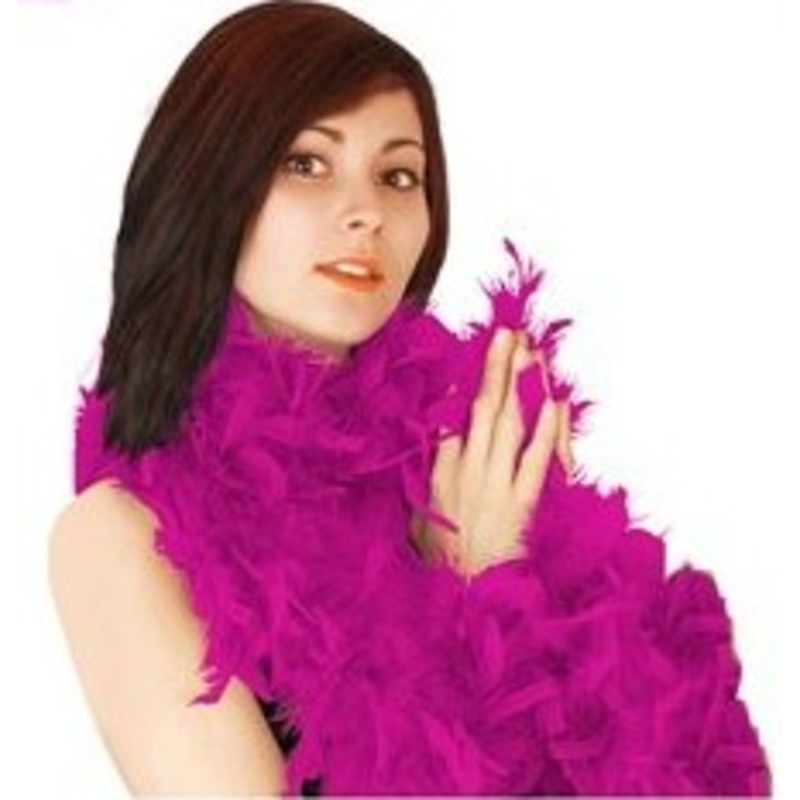 Pink feather boa Clarisse