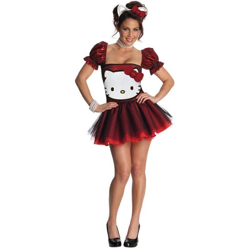Red Hello Kitty dress with headband XS